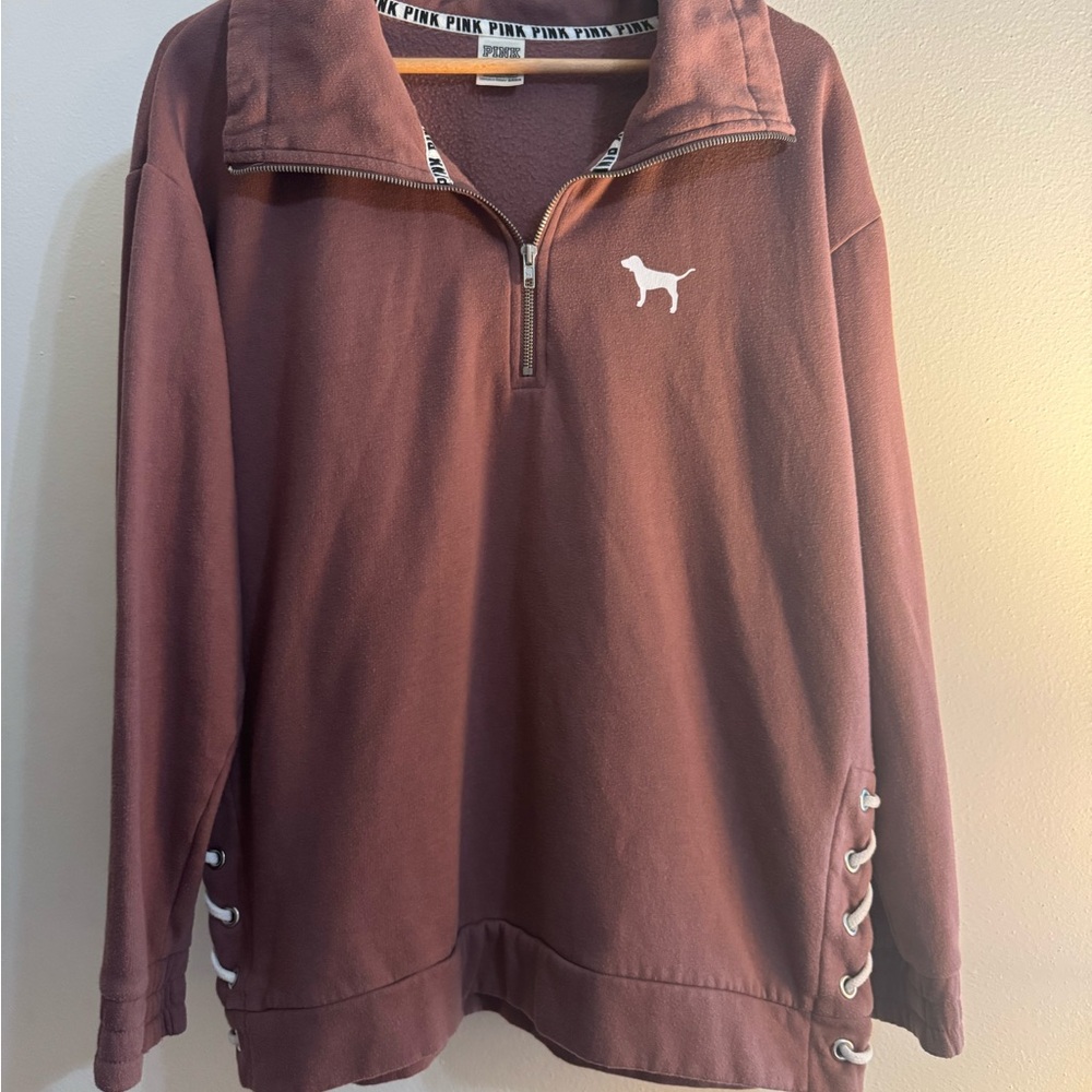 PINK Victoria's Secret Quarter-Zip Sweater
